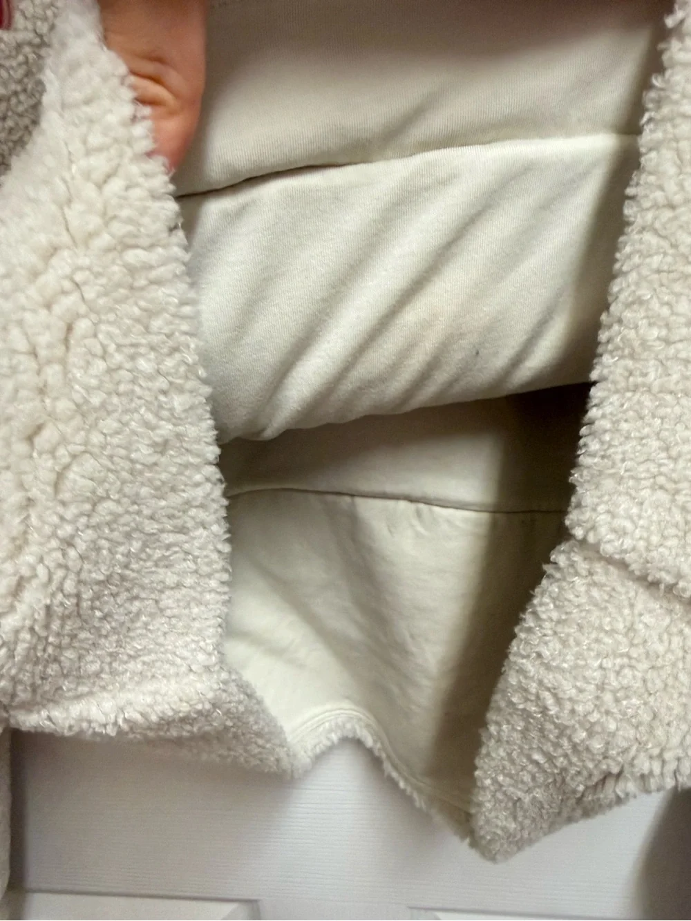 Lululemon Cream Sherpa Half-Zip Scuba Hoodie